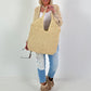 Basttasche - beige