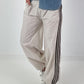 Pants with elastic waistband - beige