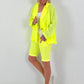 Light Linen Blazer - Neon Yellow