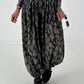 Leichte Pumphose mit stylischem Print  - anthrazit - mehrfarbig