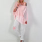 Pants with stars - pink