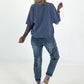 Sweater stone washed  - blau