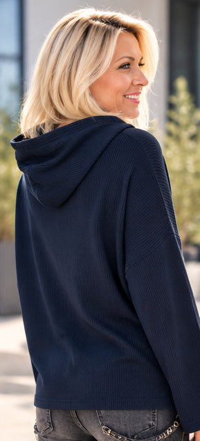 Ripp-Hoodie - marine