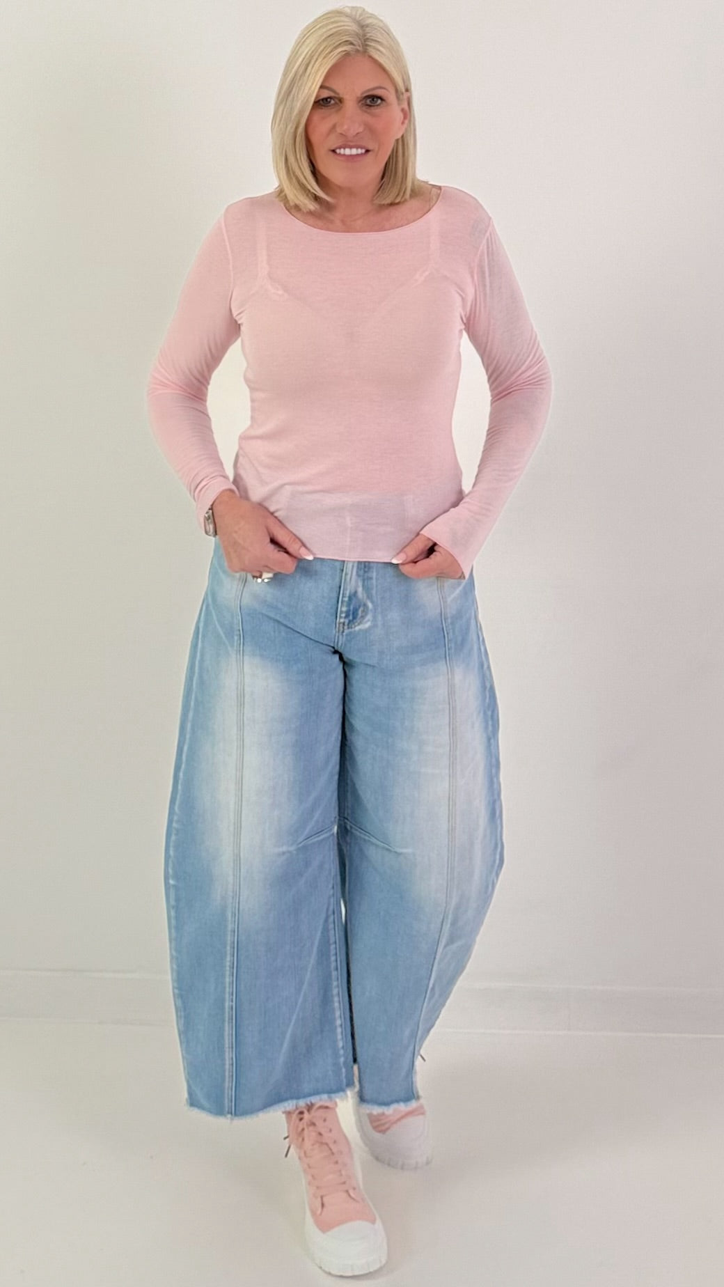 Lichtgewicht kasjmier shirt - roze