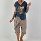 T-Shirt Love with Leo and Sequin Details - Blue