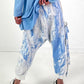Batik-Baggy Amour - weiss-blau