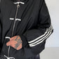 Bomberjacke in Lederoptik - schwarz