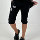 Shorts with patches - black