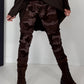 Hose mit elastischem Bund im Camouflage-Look - mokka-mehrfarbig