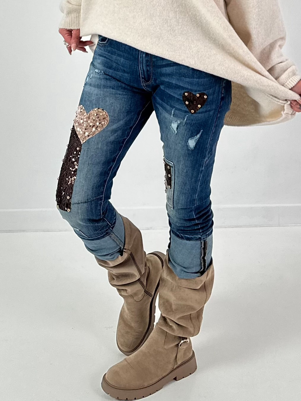 Jeans model "Denim Heartbeat" - dark denim