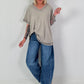 Shirt mit Cut-Out Details - taupe
