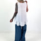 SOHO top with flounce - white