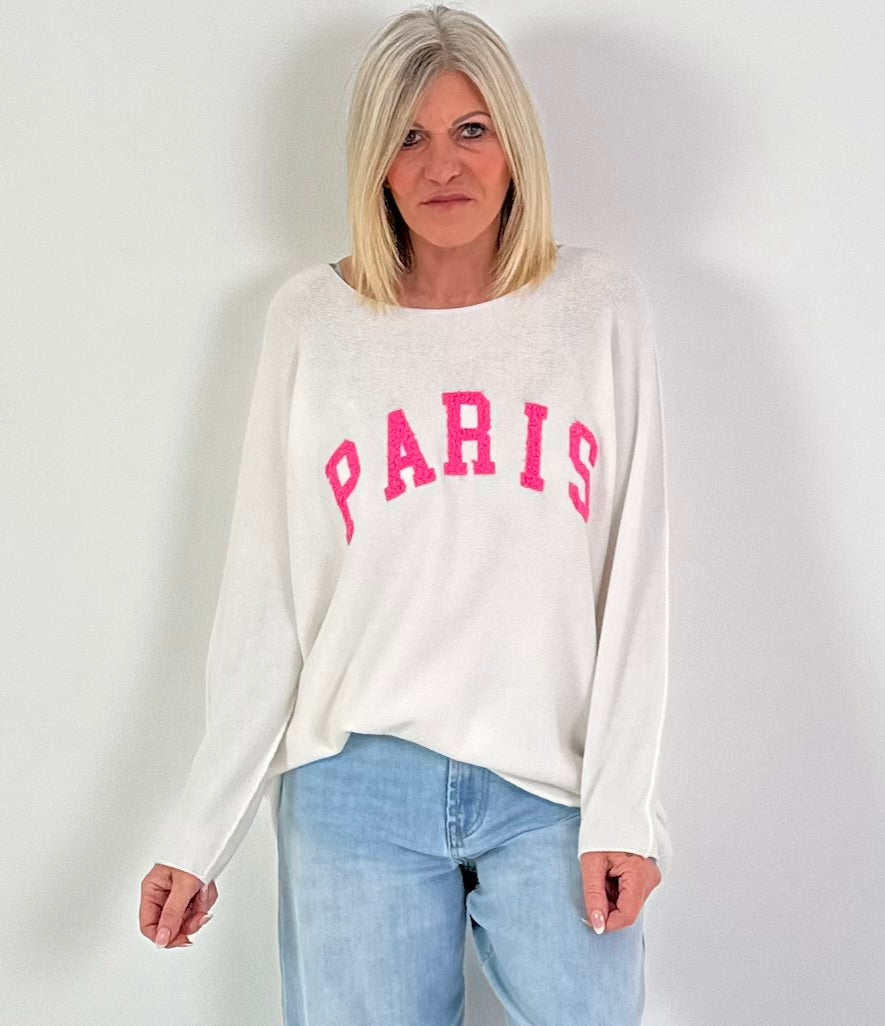 Pullover Modell "Fleur de Paris" - weiss