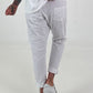Baggy broek met statement-patch - wit