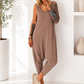 Jumpsuit mit Nieten - taupe