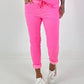 Hose im Knit-Look - neonpink