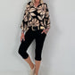 Printed tunic - beige - black
