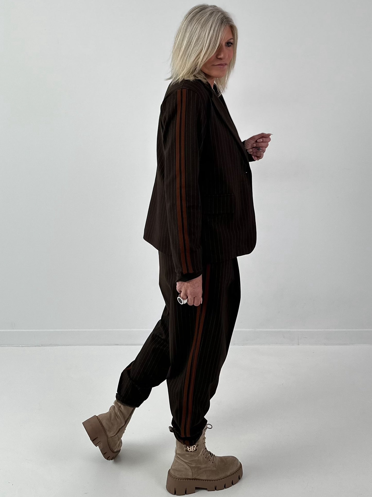 Trousers model "Office Out" - chocolate