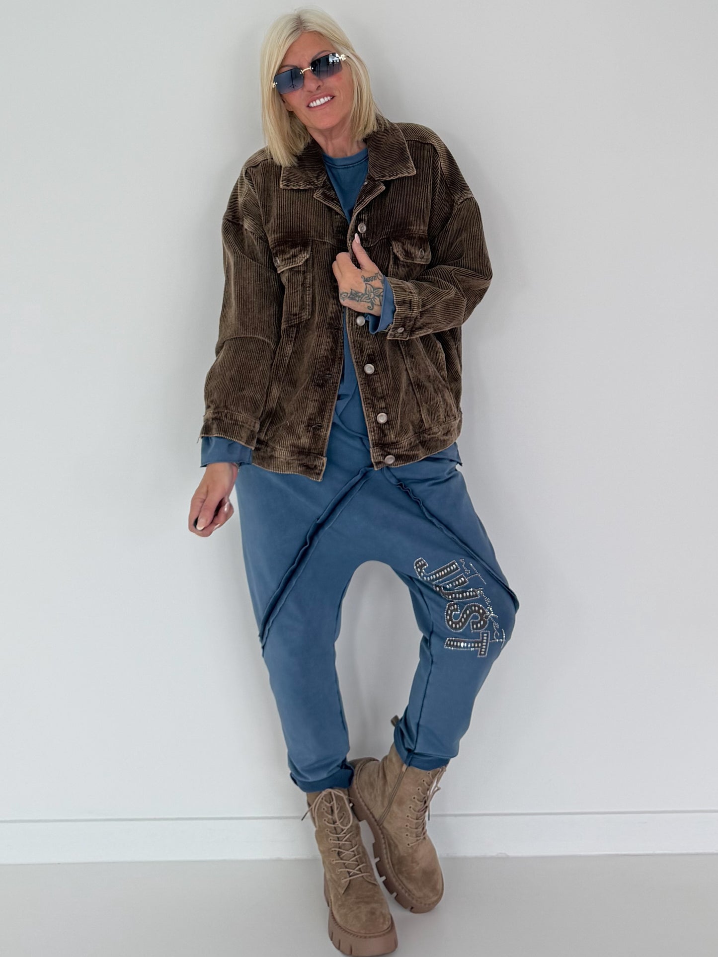 Oversized Kordjacke - schoko