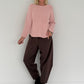 Weicher Basic Pullover - rosa