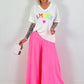 Sweat Palazzo Pants - neon pink