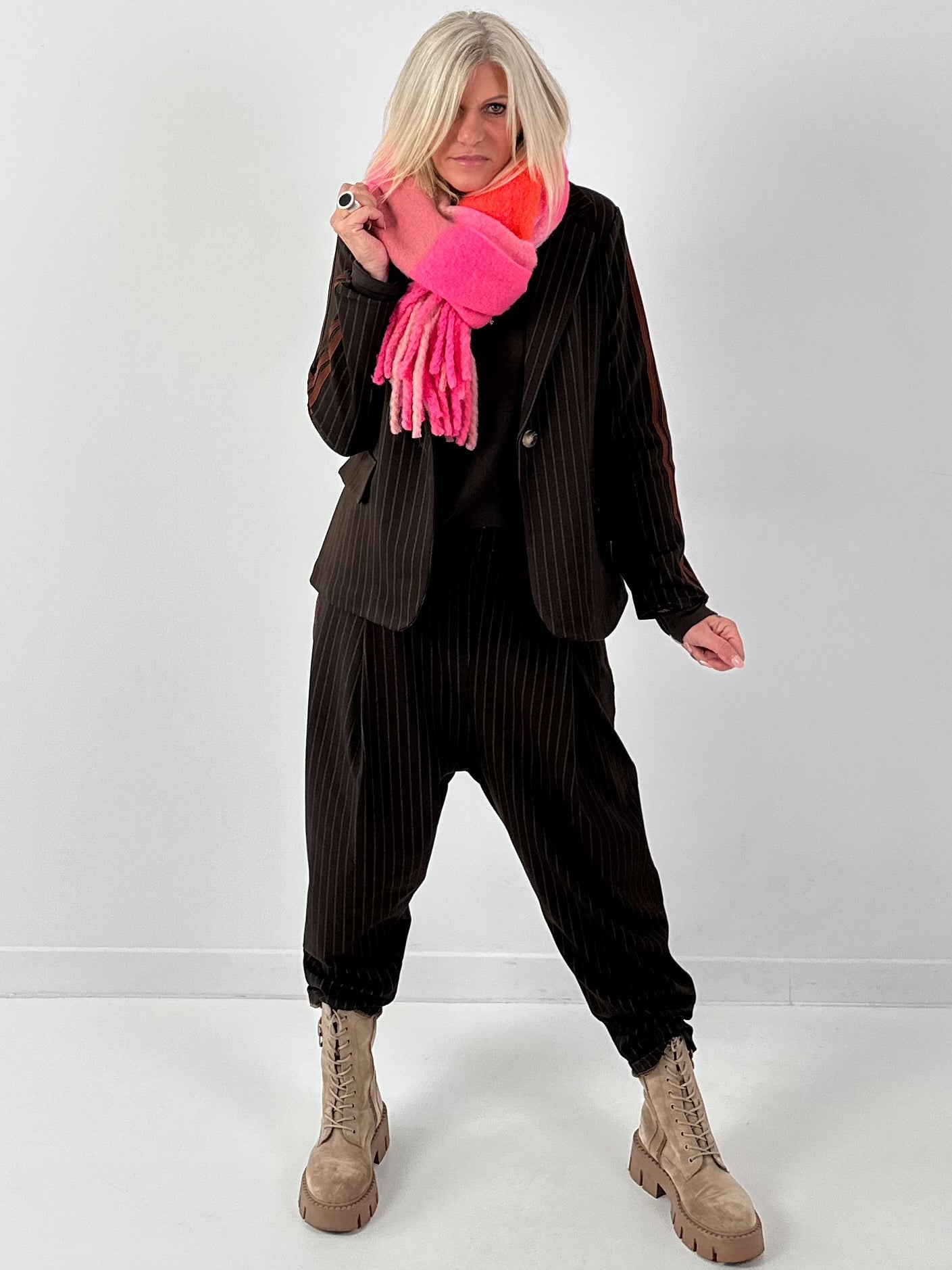 Trousers model "Office Out" - chocolate