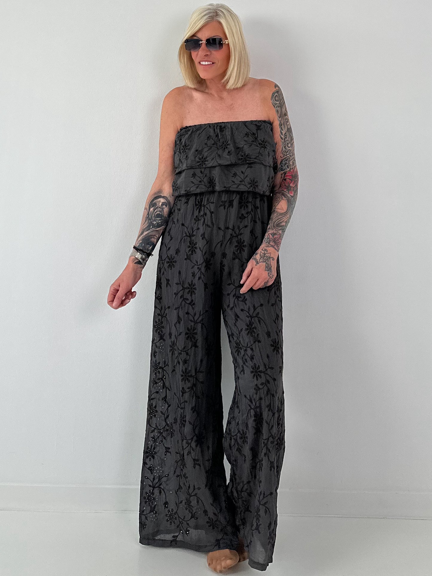 Romantischer Sommer Overall - mokka