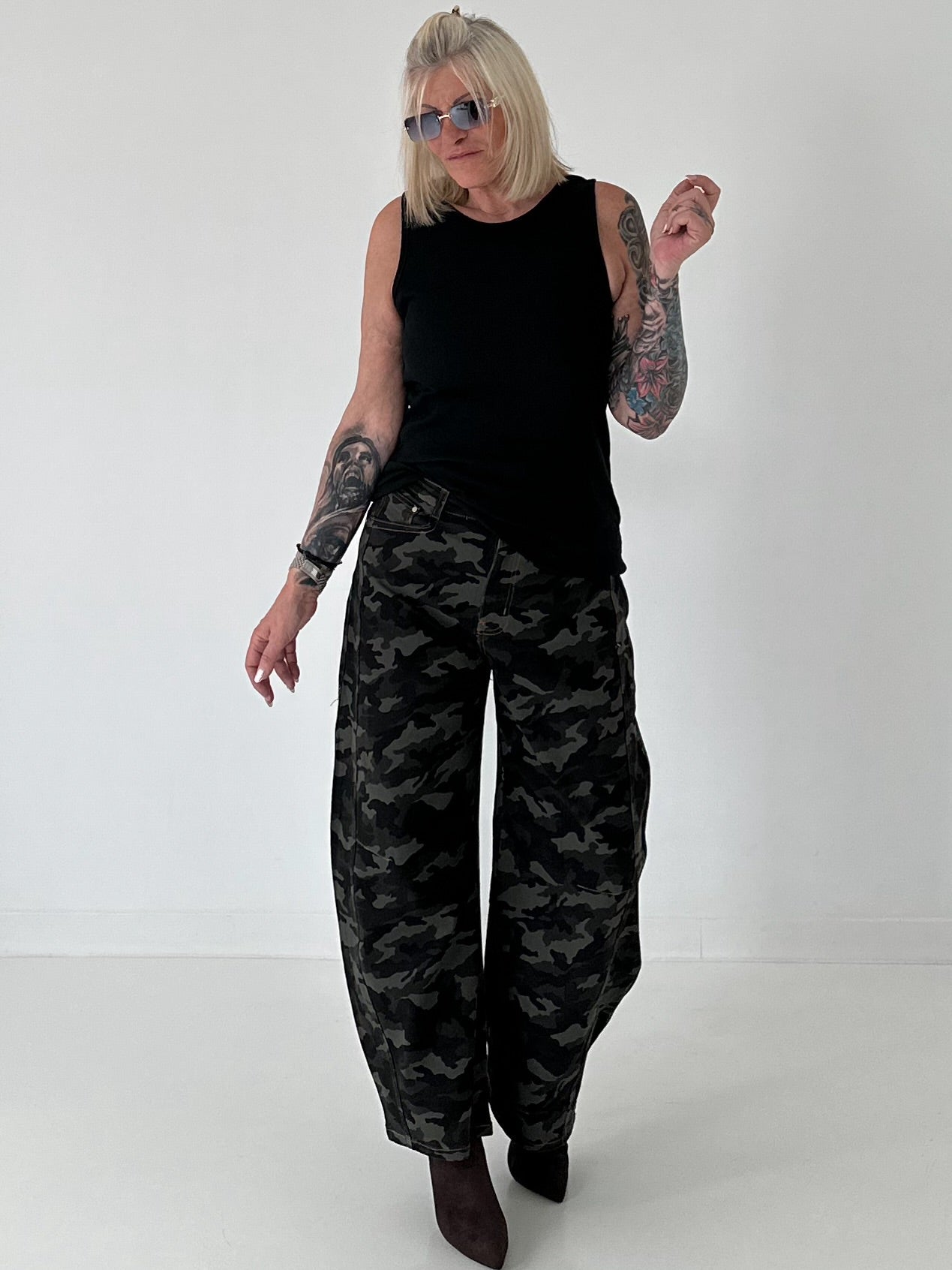 Ripp Tank Top  - schwarz