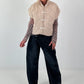 Weste mit besonderen Verschlussdetails - beige