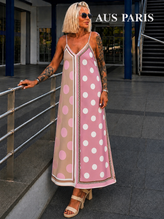 Luftiges Sommerkleid mit Print - rosa - mehrfarbig