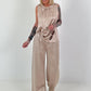 Two-piece satin look - beige