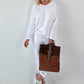 Oversized Shirt stone washed - weiss
