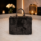 Stylische Felltasche - mokka