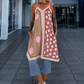 Luftiges Long Top / Kleid mit Muster - rosa-mehrfarbig