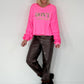 Sweater Don´t Look Back  - neonpink-leo