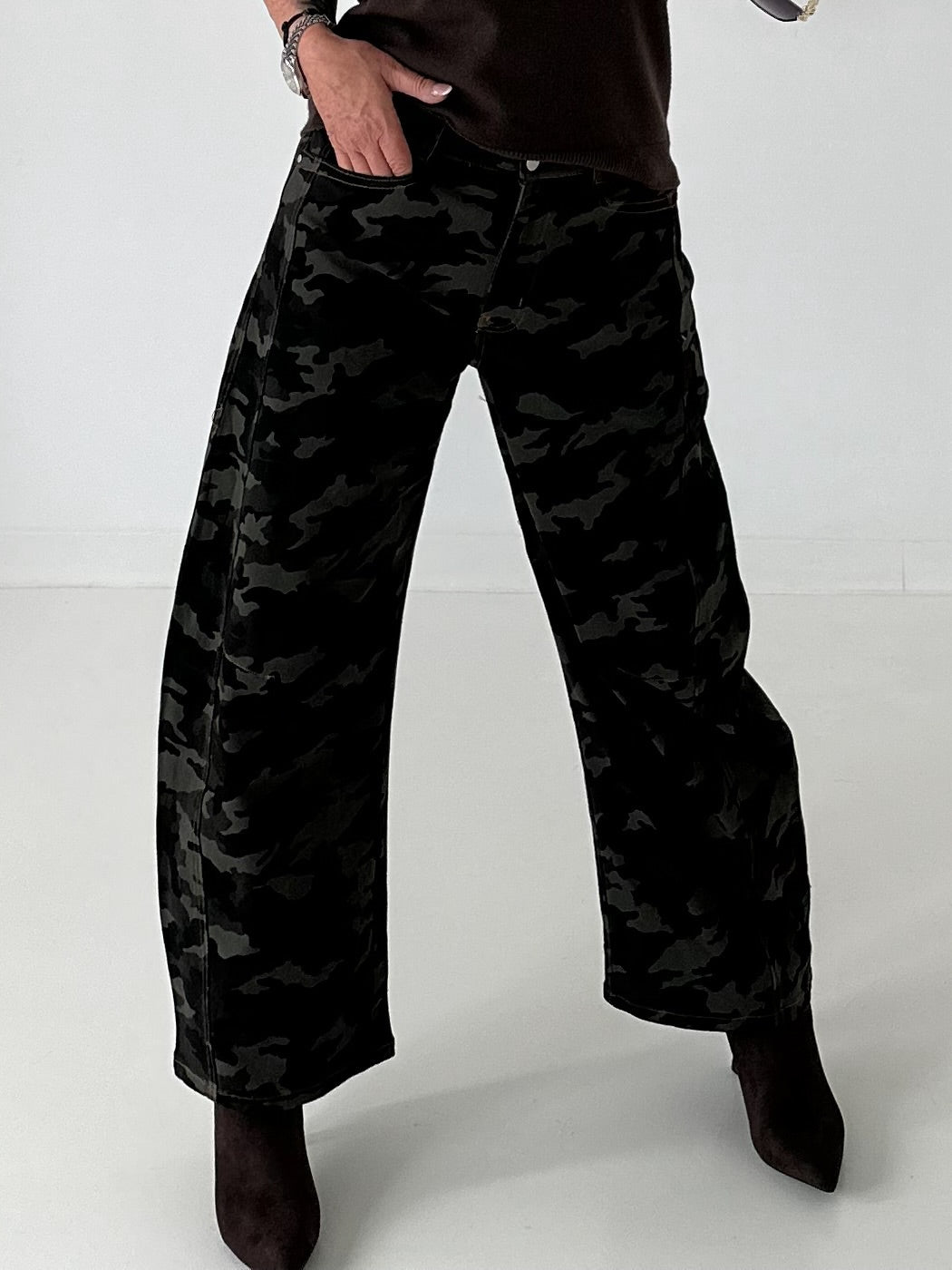 Camouflage Balloon Jeans Highwaist - mehrfarbig