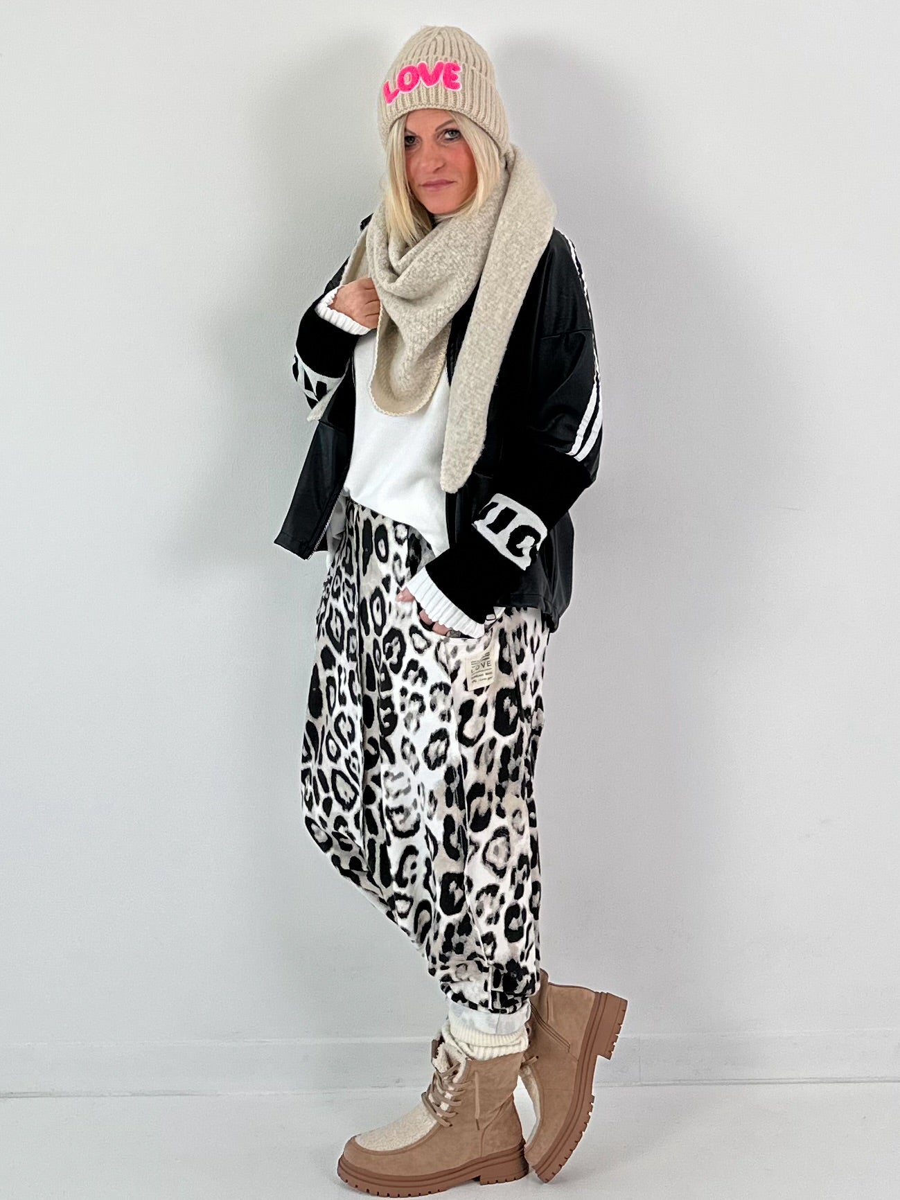 Kunstleren jack, model "Powerlane" - zwart