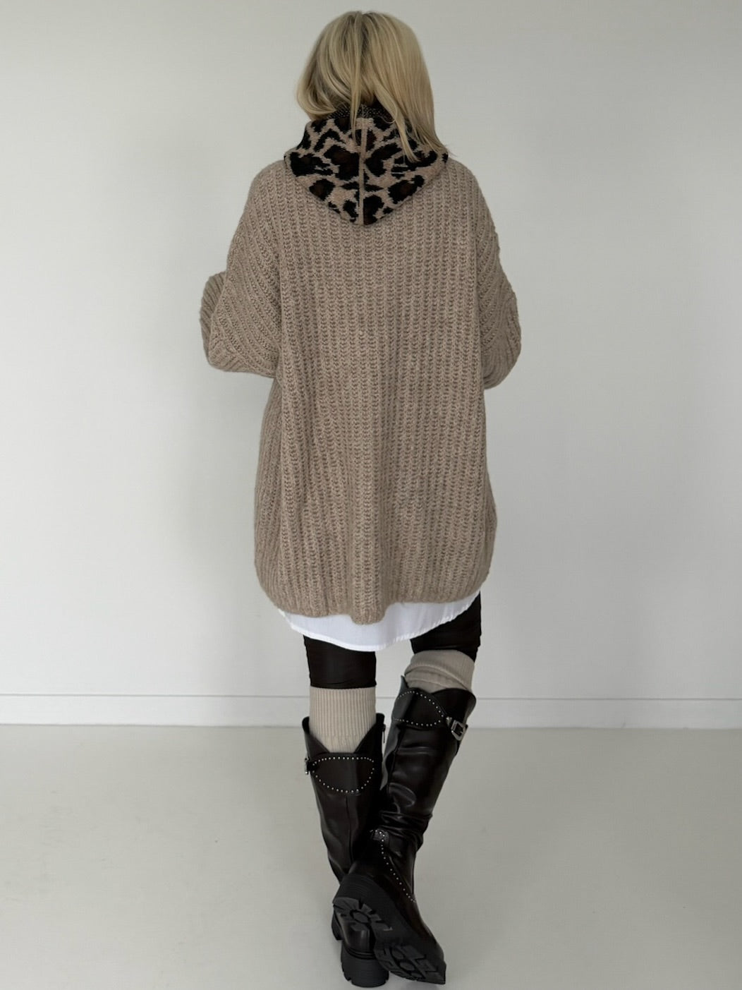 Rippstrickpullover - beige