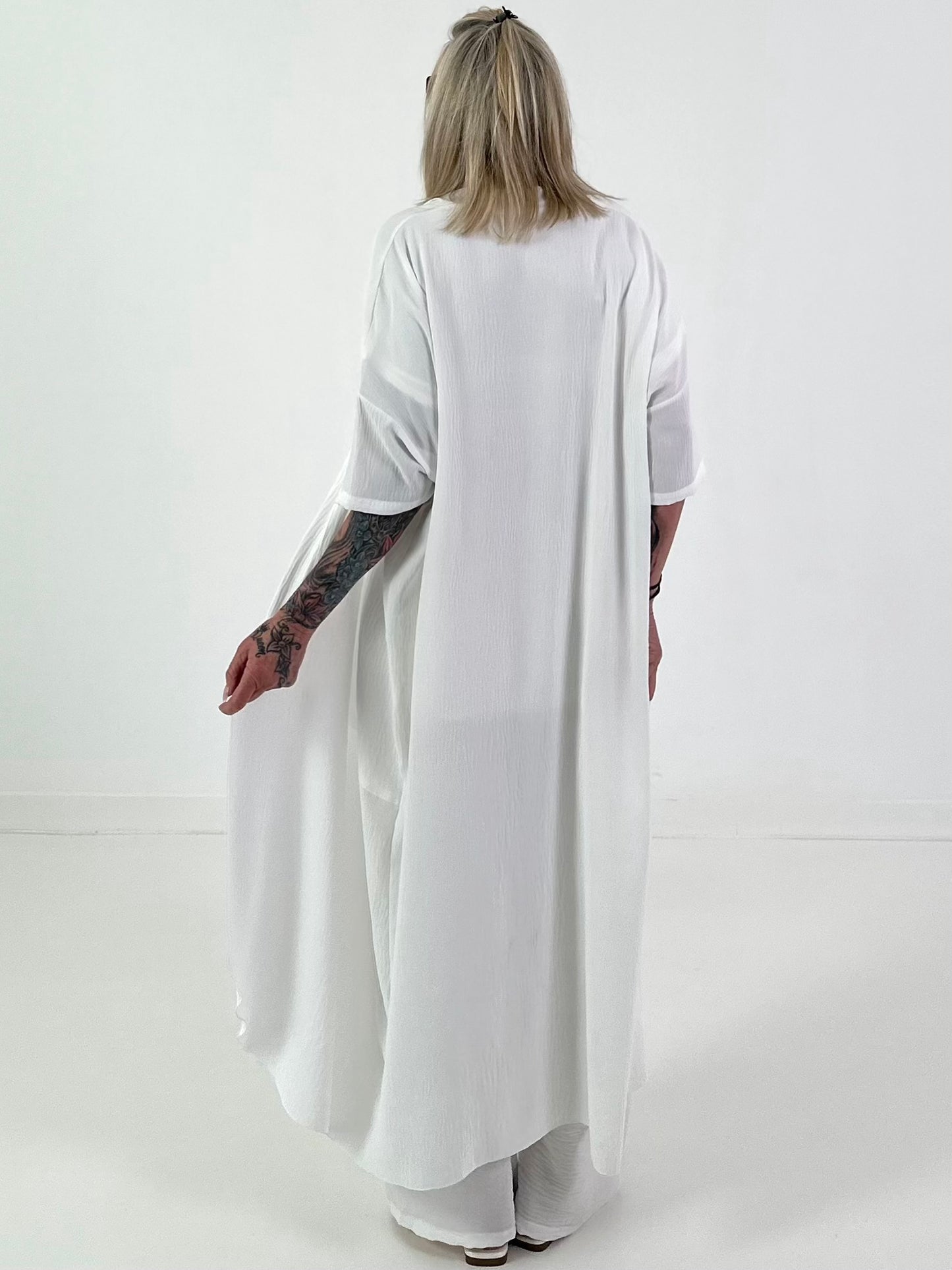 Lightweight Long Coat - White