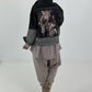 Stylische Jacke mit Farbverlauf und großem Rückenpatch - schwarz - grau