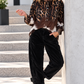 Bluse im Animal Print - leo-mehrfarbig