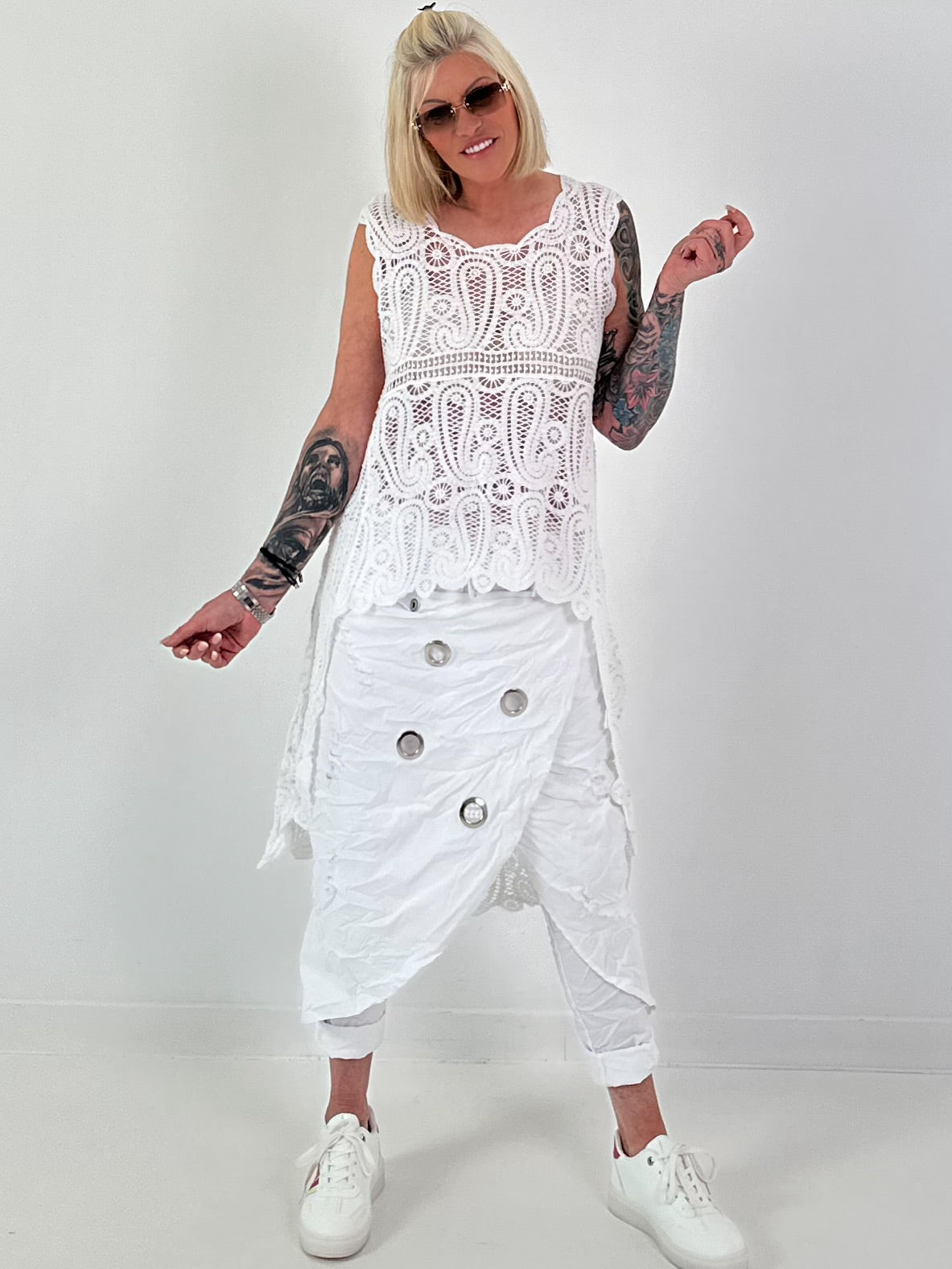 Ibiza Crochet Shirt - White