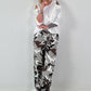 Balloon Linen Trousers with Fringe Details - taupe