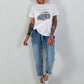 T-Shirt Magnifique - weiss-blau