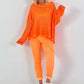 Crochet sweater with back cut-out - neon orange