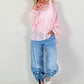 Tunic with flounce hem - pink