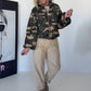 Puffy-Bomberjacke im Camouflage-Look - oliv-mehrfarbig