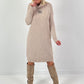 Knitted dress model "Shine Story" - beige