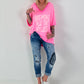 Oversized Shirt Breaking Rules - neon pink