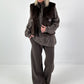 Fur vest model "Perfect Plush" - coffee